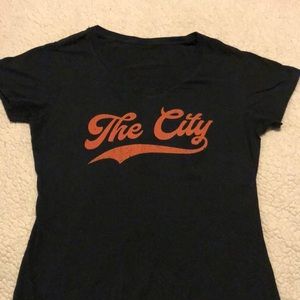 The City black and orange SF Giants baseball ⚾️ t-shirt